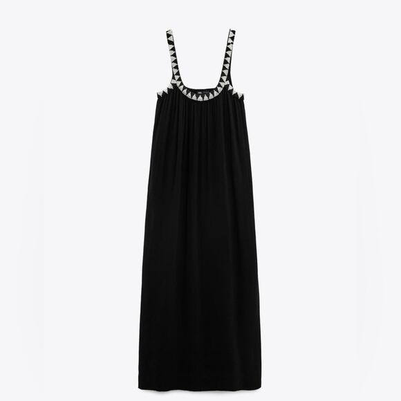 ZARA BEADED MIDI DRESS - Picture 6 of 8